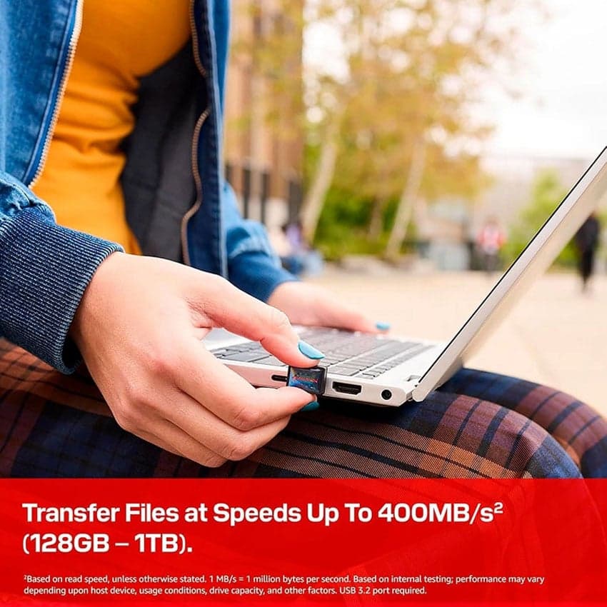 USB Sandisk Extreme Fit USB-C, Flash Drive, 256GB, USB 3.2 Gen 1, 400MB/s(SDCZ530-256G-G46) 5