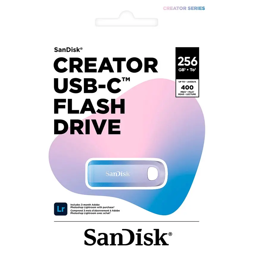 USB SanDisk 256GB USB 3.2 Type-C Flash Drive, Creator, 400MB/s 4