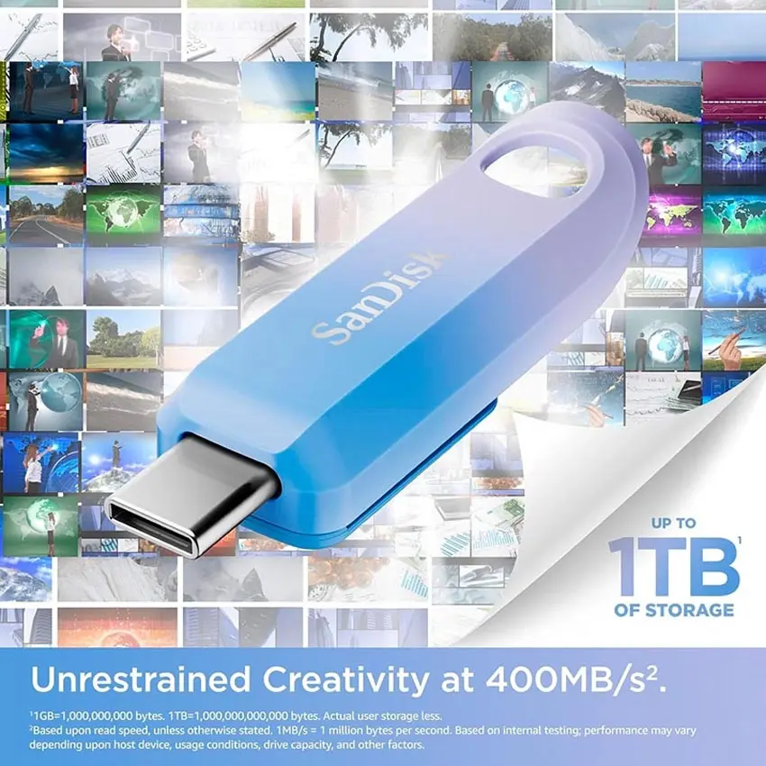 USB SanDisk 256GB USB 3.2 Type-C Flash Drive, Creator, 400MB/s 5