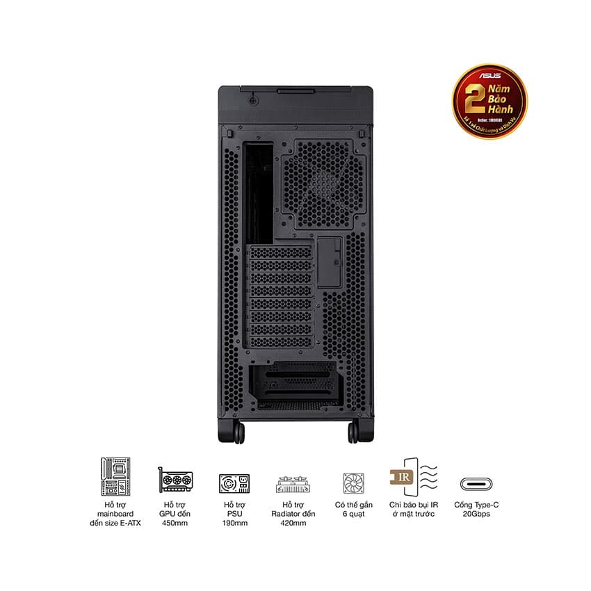 Vỏ Case Asus PA602 ProArt WOOD TG PWM Black (EATX/Full tower/3 fan) 4