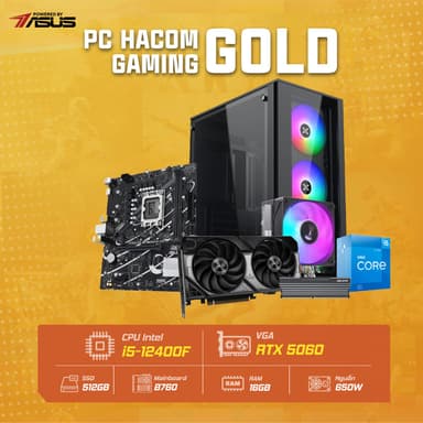 PC HACOM GOLD PRO 027 ( Intel i5 12400F / VGA RTX 5060 ) POWERED BY ASUS