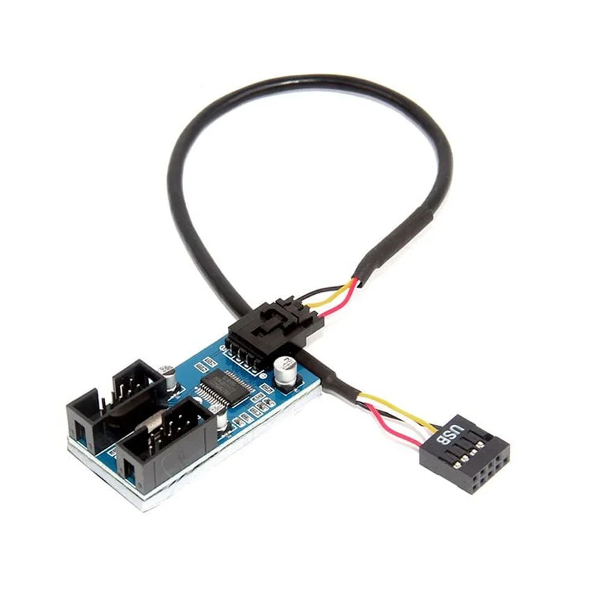 Cáp chia USB 9 pin main 1 đầu cái ra 2 đầu đực 0