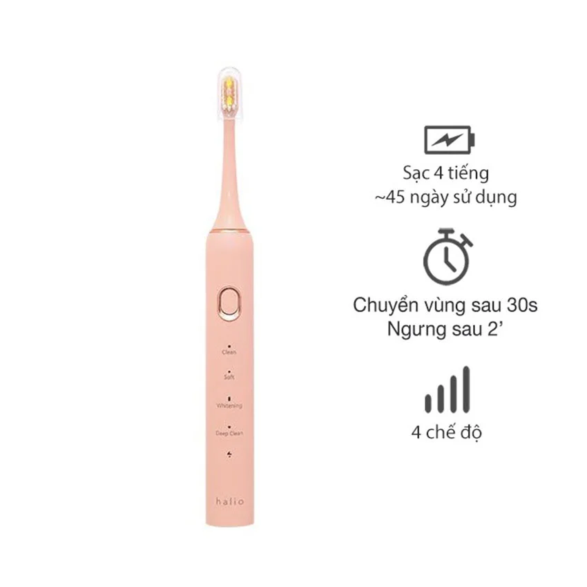 Bàn Chải Điện Halio Sonic SmartClean Electric Toothbrush - Màu Hồng 3