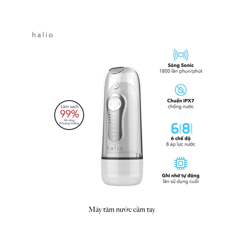 Máy Tăm Nước Cầm Tay 6 Chế Độ Halio Professional Cordless Oral Irrigator - Màu Trắng 5