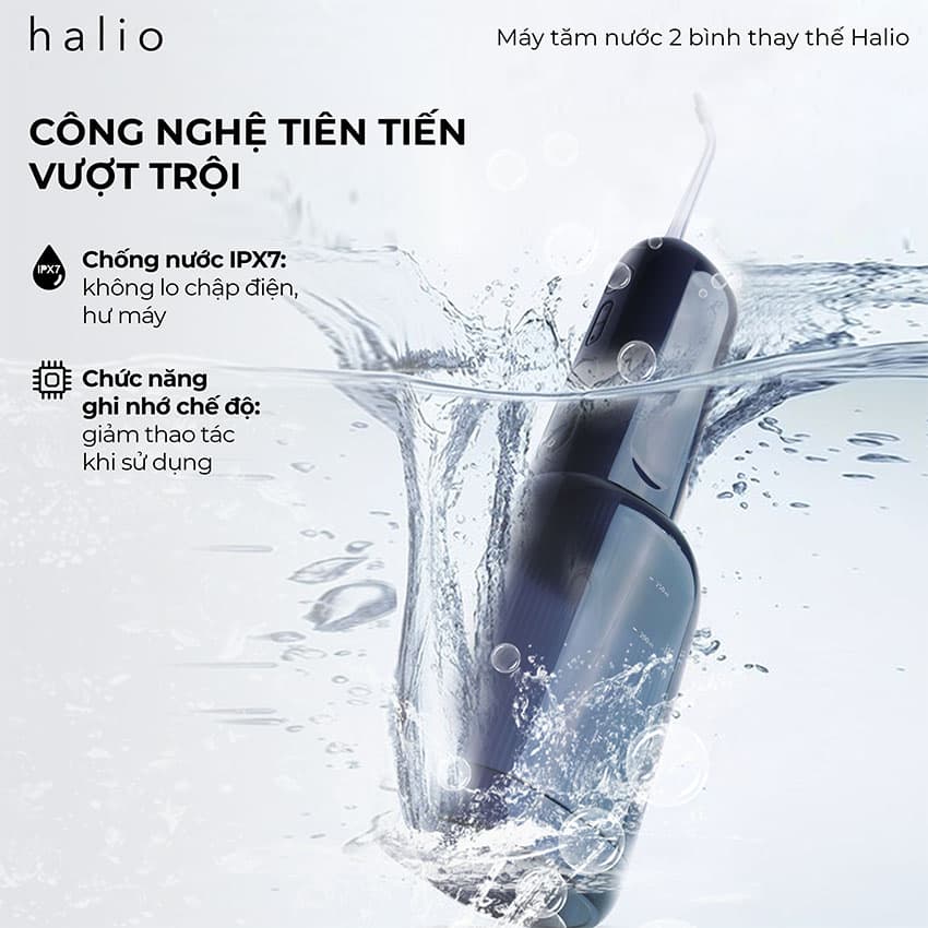 Máy Tăm Nước Halio UltraClean Express Hydro Floss - Màu Xanh 7