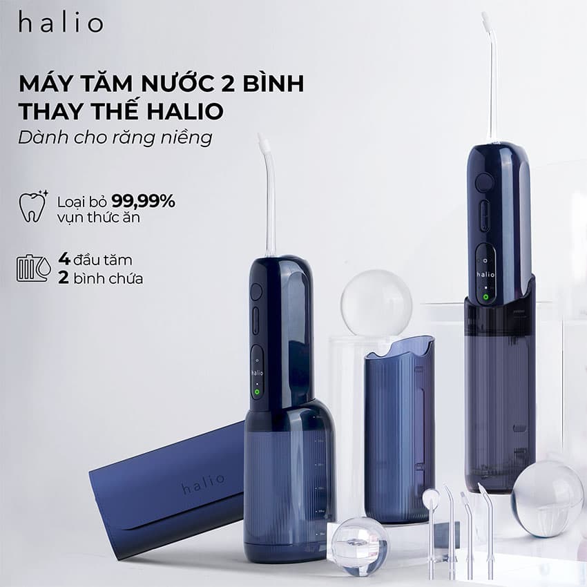 Máy Tăm Nước Halio UltraClean Express Hydro Floss - Màu Xanh 9