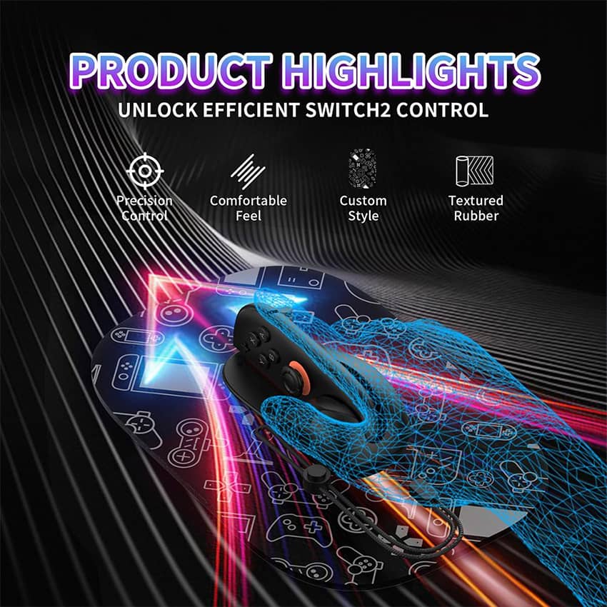 vo nhua hinh dang chuot may tinh mouse for joy con switch 2 mau xanh pha cam jys ns2313 6