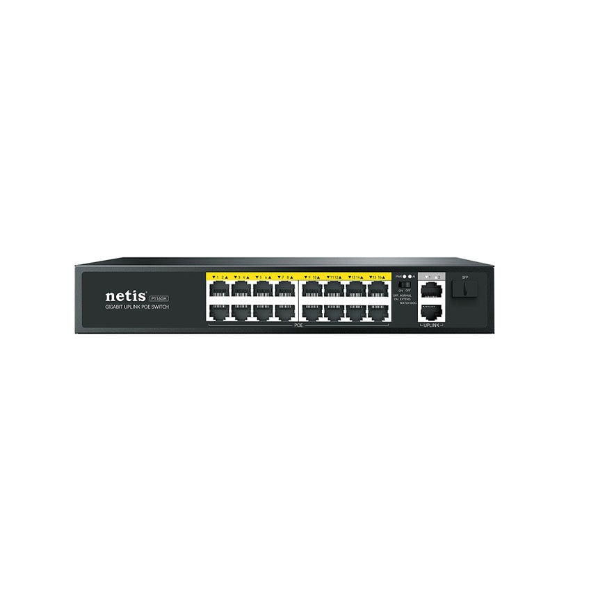 Switch POE Netis P116GH (16 port PoE + 2 Uplinks + 1 SFP) 0