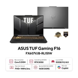 Laptop Asus Gaming TUF FX607VJB-RL151W (Core 5 210H/16GB RAM/512GB SSD/16 FHD 144hz/RTX 3050 6GB/Win11/Xám)