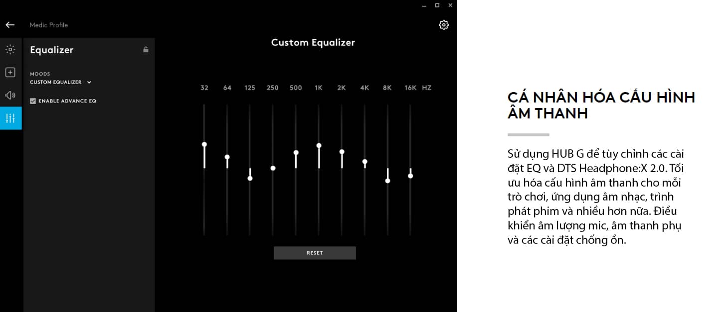 Tai nghe Logitech G633s 7.1 Gaming Headset 9