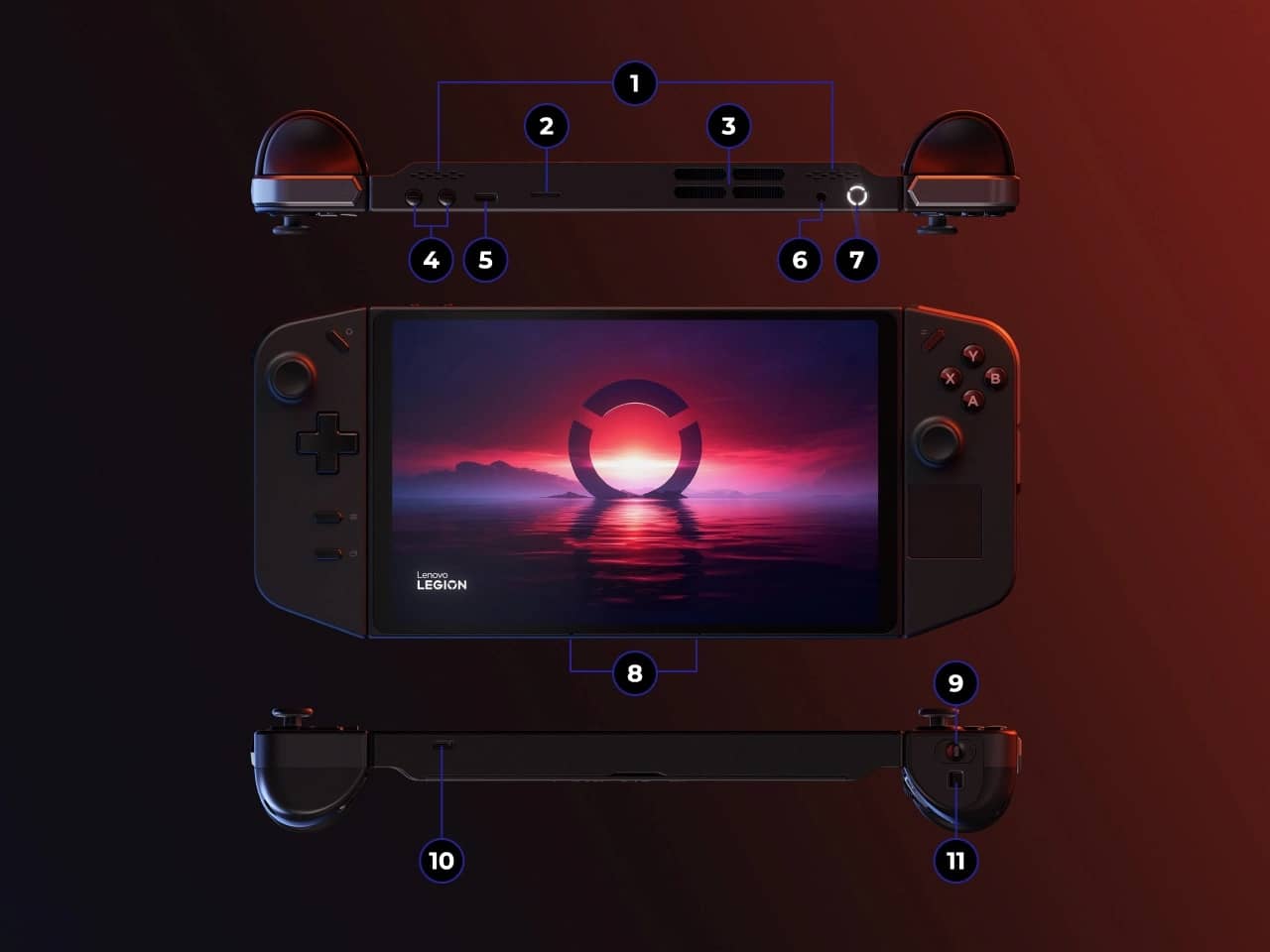 Máy chơi game cầm tay LENOVO LEGION GO 8APU1 (83E1004KVN) 22