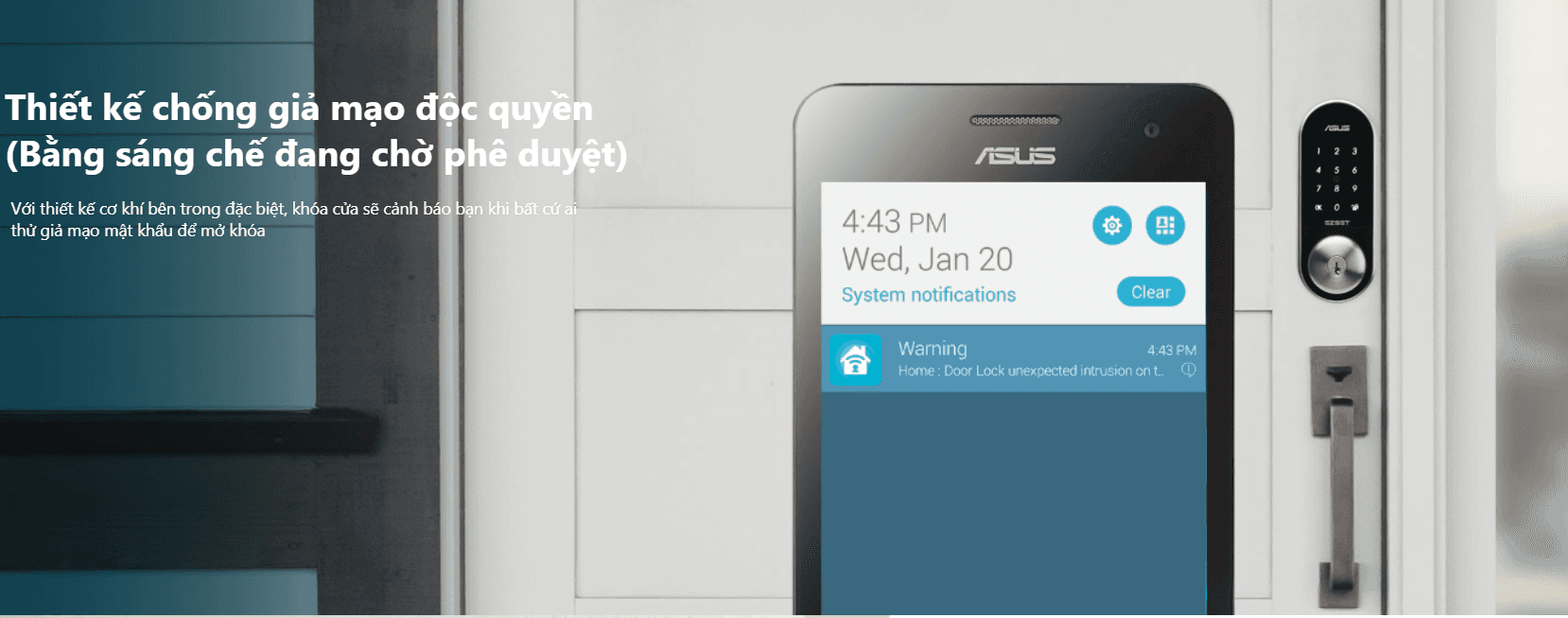 Khóa cửa thông minh - SmartHome Asus DL101 1