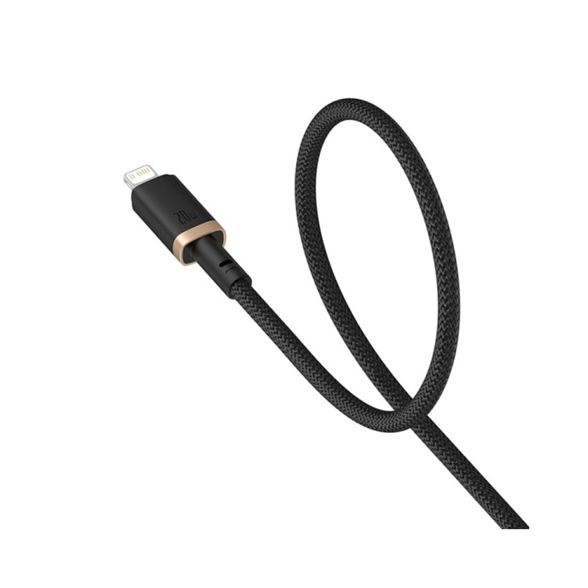 Cáp sạc nhanh hiệu Baseus Dura Series Type-C to iP 20W 1m - Màu vàng đen 2