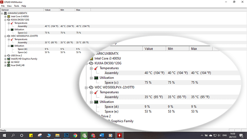 kiểm tra nhiệt độ laptop, kiểm tra nhiệt độ của laptop, kiểm tra nhiệt độ cpu laptop, kiểm tra nhiệt độ laptop win 10