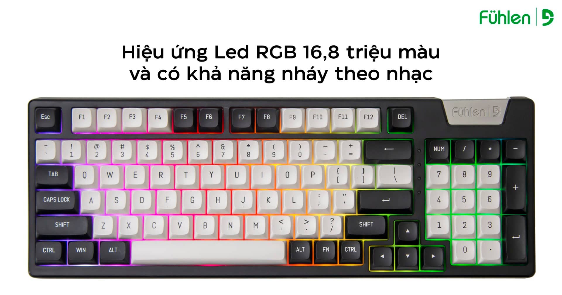 Bàn phím cơ không dây Fuhlen H95S Panda