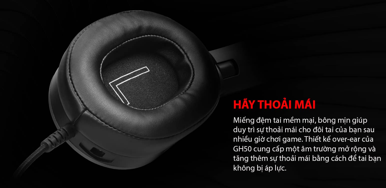 Tai nghe gaming có dây MSI Immerse GH50 (màu đen) 6