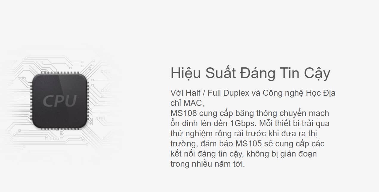 Switch Chia Mạng Mercusys MS108 (8 Cổng 10/100Mbps vỏ nhựa)