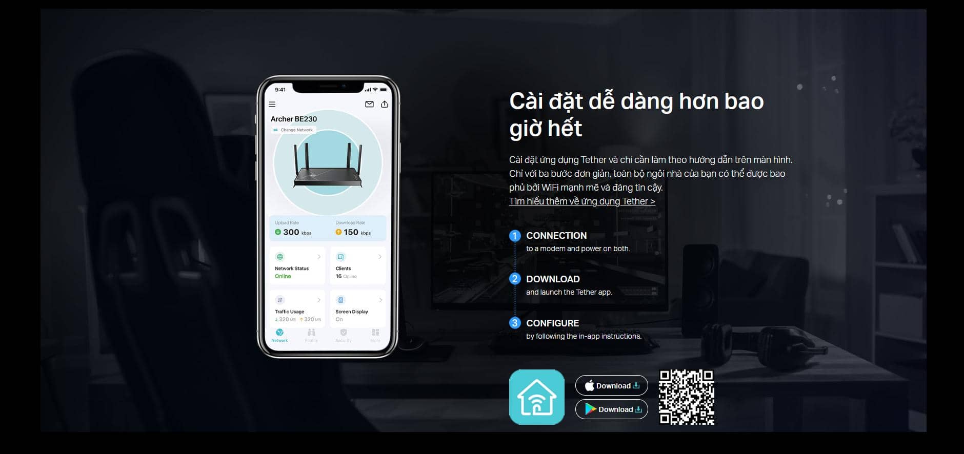 Bộ phát Wifi 7 TP-Link Archer BE230 BE 3600 Dual-Band (Wifi7/BE3600/EasyMesh) 9