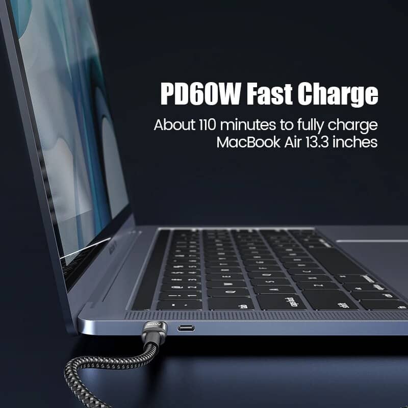 Cáp PISEN PRO - Black Gold USB-C PD100W Aluminum Alloy Braided 1.5m Cable 1