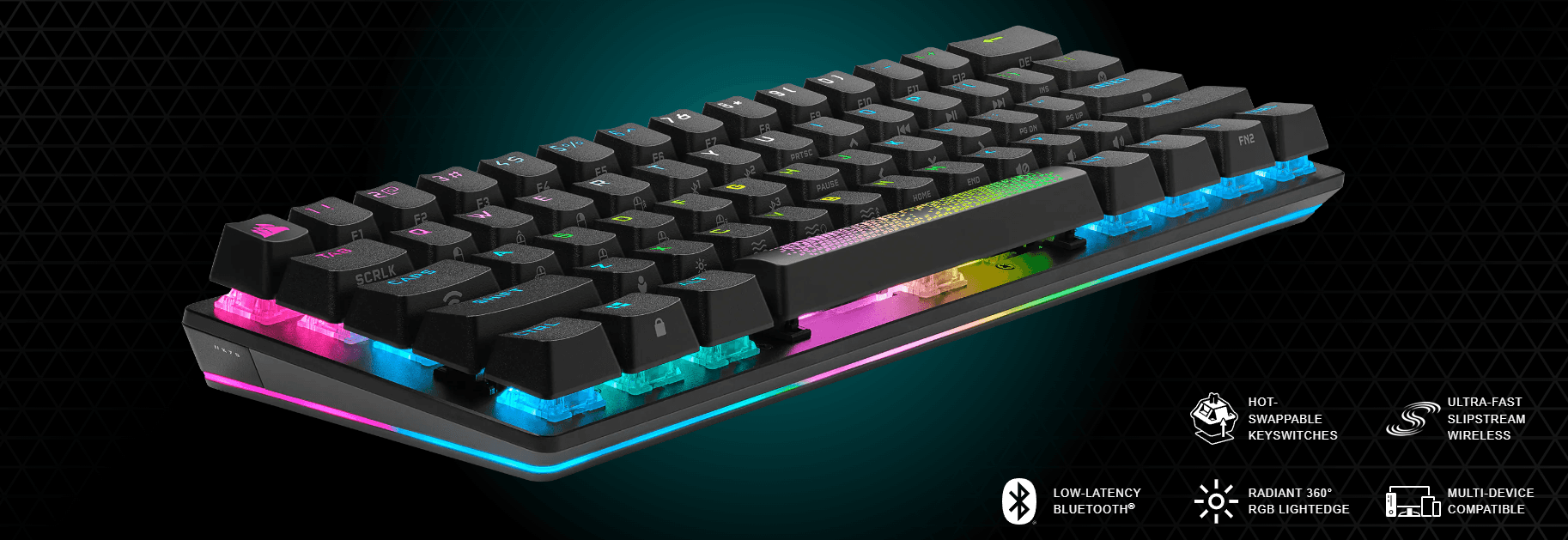 Bàn phím game không dây Corsair K70 Pro Mini đen Red sw (CH-9189010-NA) 1