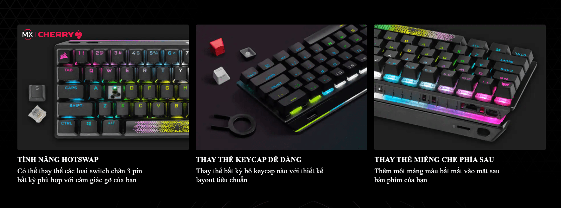 Bàn phím game không dây Corsair K70 Pro Mini đen Red sw (CH-9189010-NA) 3