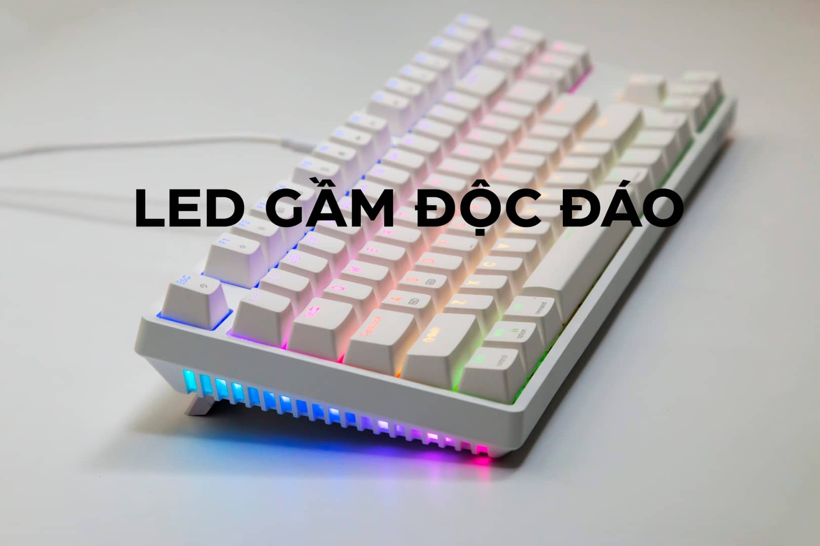 Bàn phím cơ Fuhlen D87S RGB trắng (USBC)