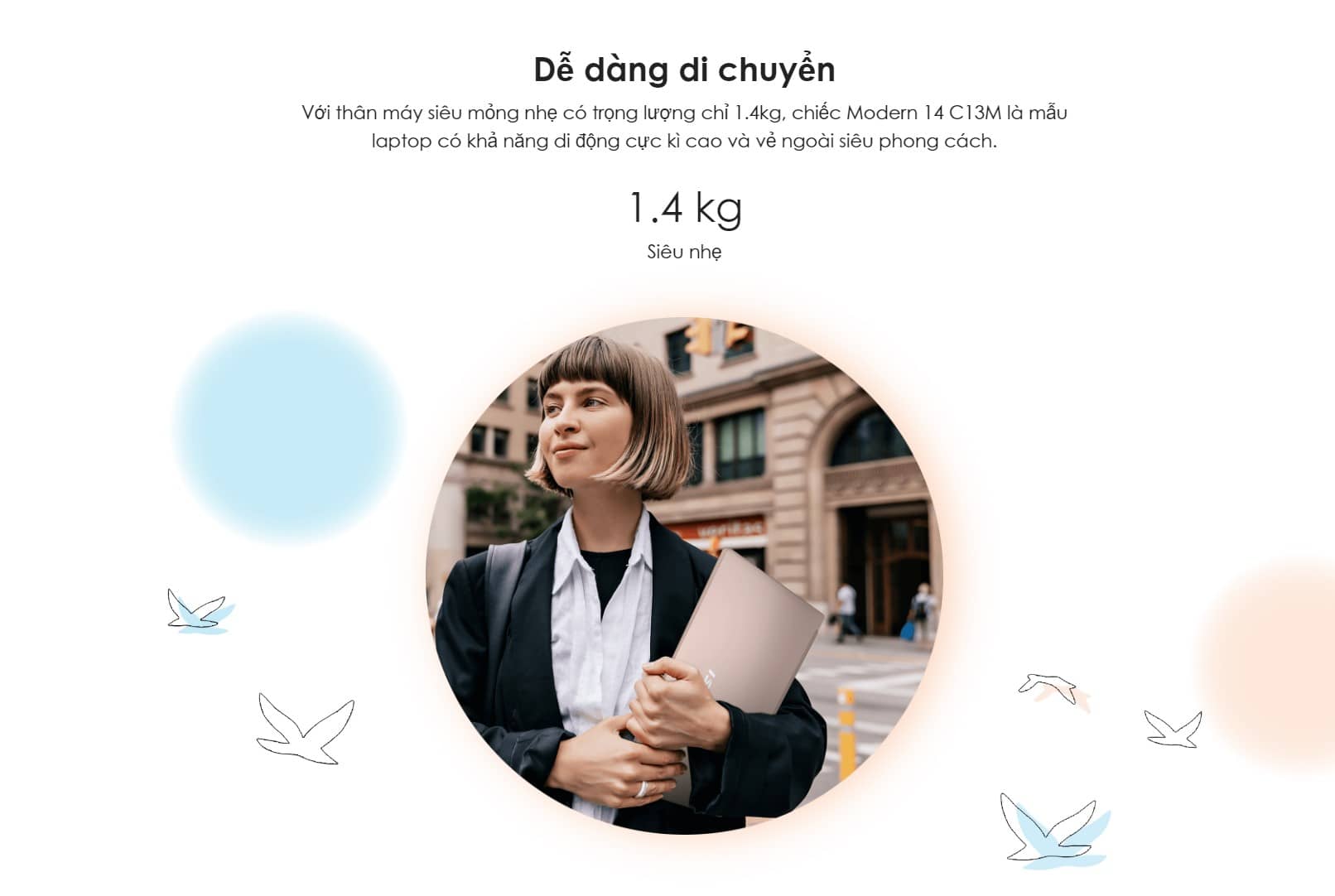 Laptop MSI Modern 14 (C13M-611VN)