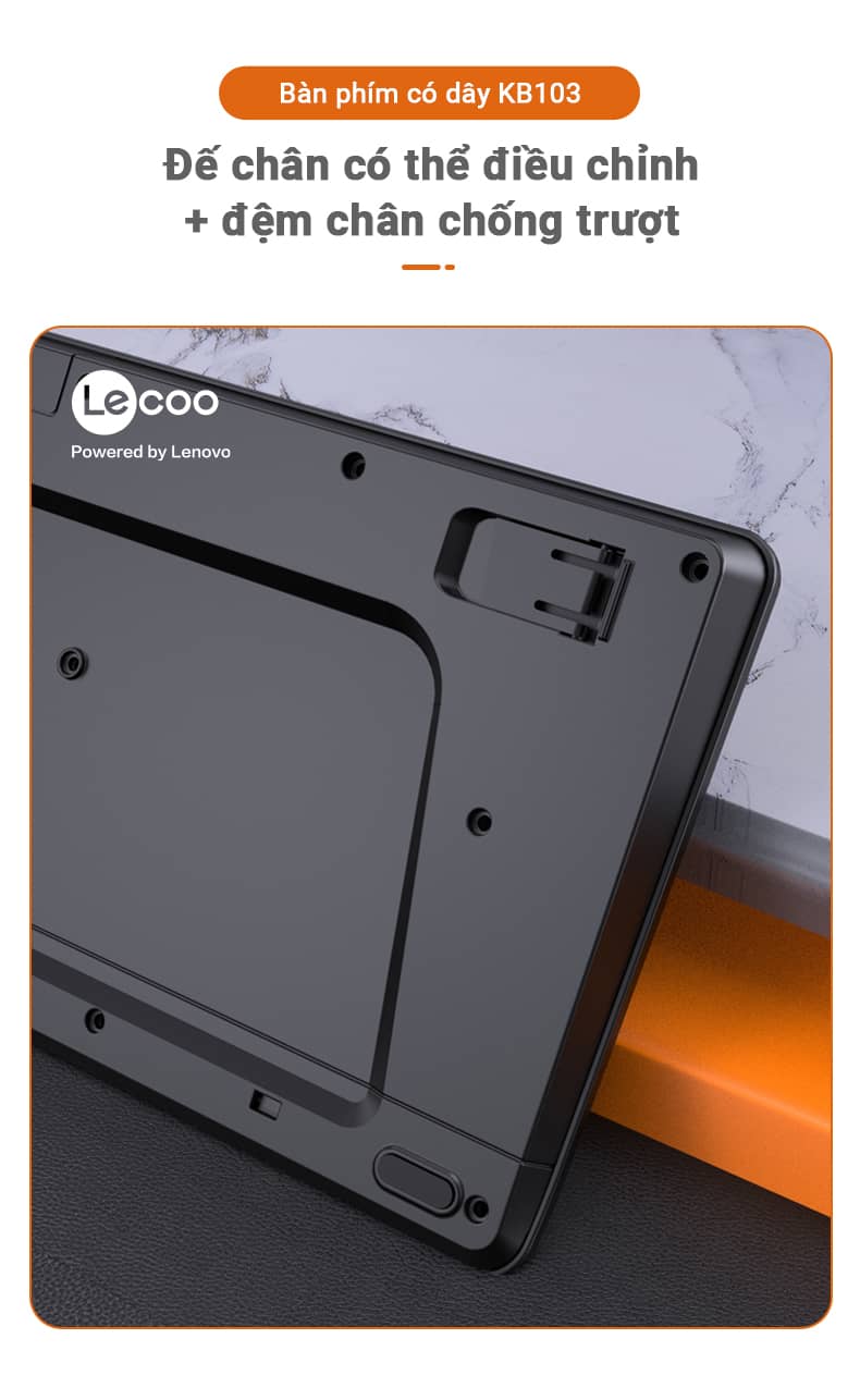 Bàn phím Lecoo KB103 đen (USB) 4