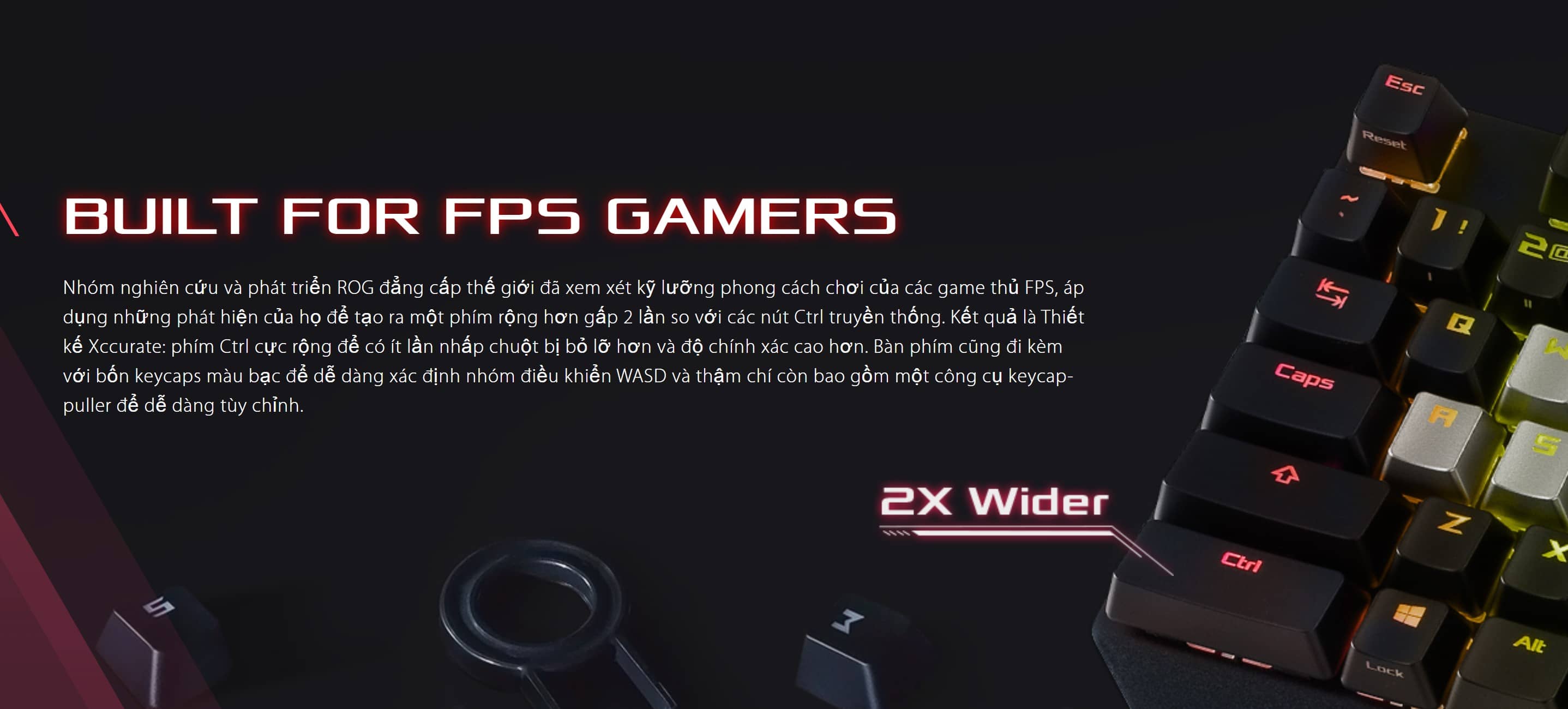 Bàn phím cơ Asus ROG Strix Scope Deluxe (RGB/USB/Red sw)