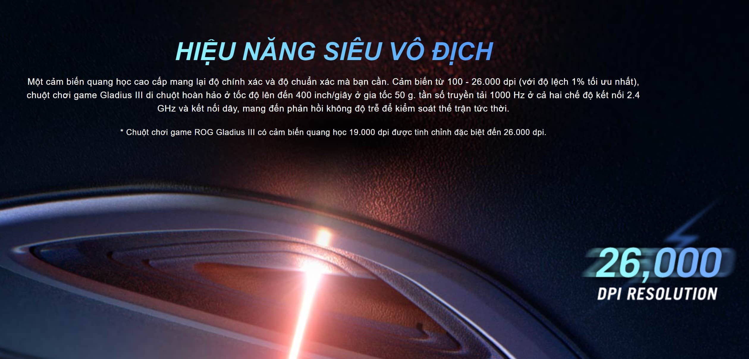 Chuột Asus ROG Gladius III (USB/RGB/màu đen)