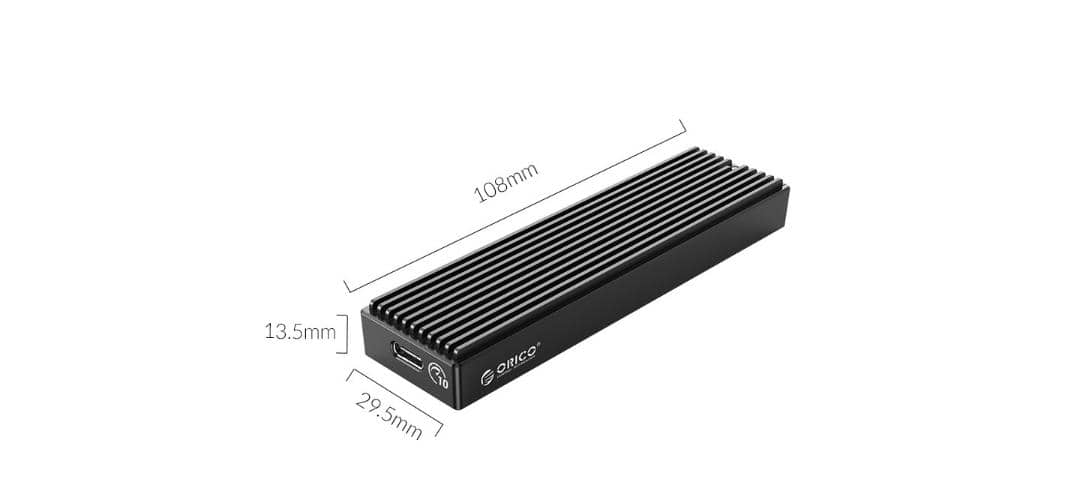Hộp đựng ổ cứng SSD NVME M2 Sata Orico M2PV-C3-BK-HW - Tốc độ 10Gbps