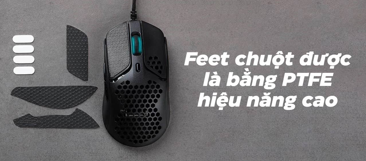 Chuột Gaming có dây HP HyperX Pulsefire Haste Trắng Hồng_4P5E4AA