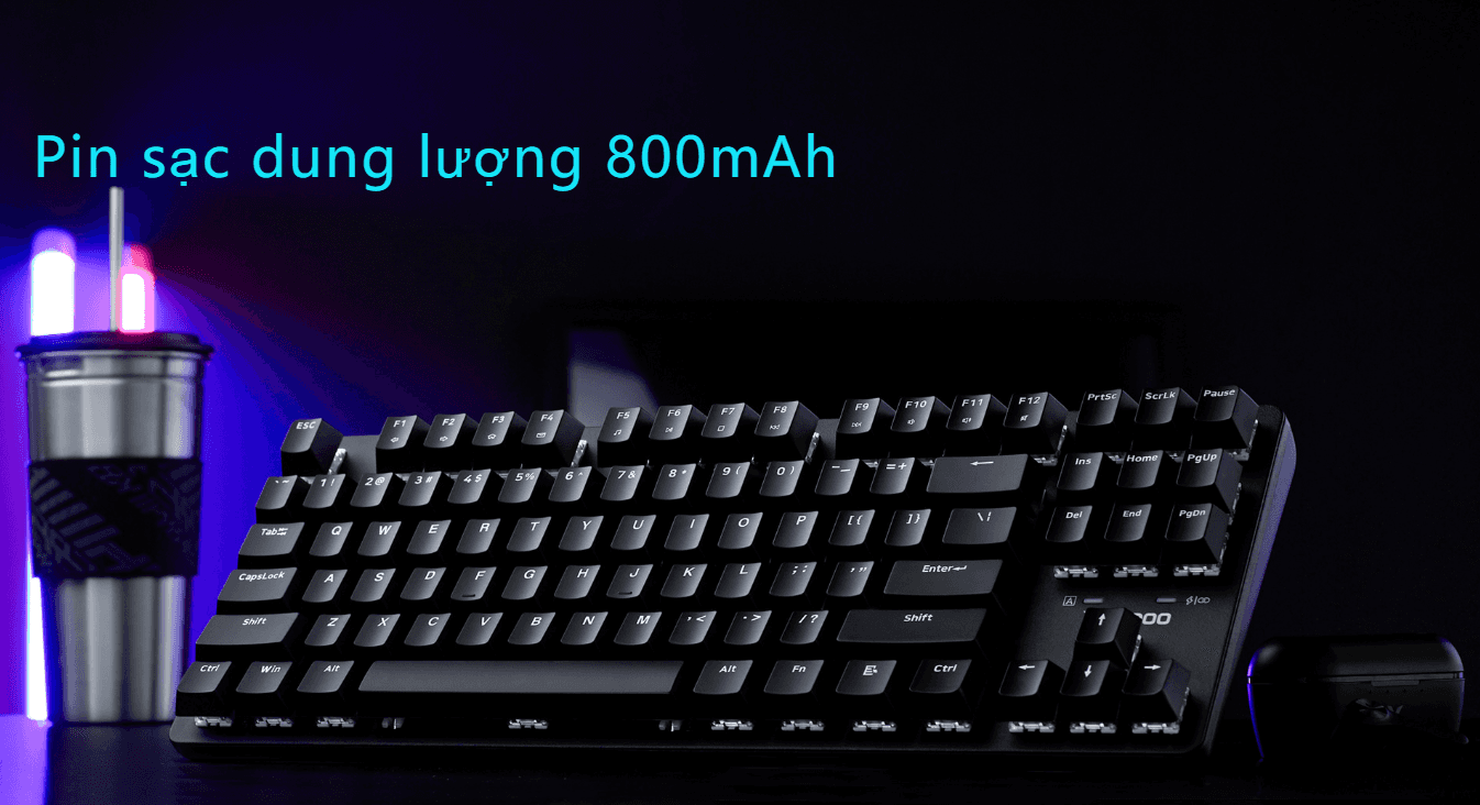 Bàn phím cơ không dây Rapoo V500 PRO-87 TKL Black Switch (Không Led) 5