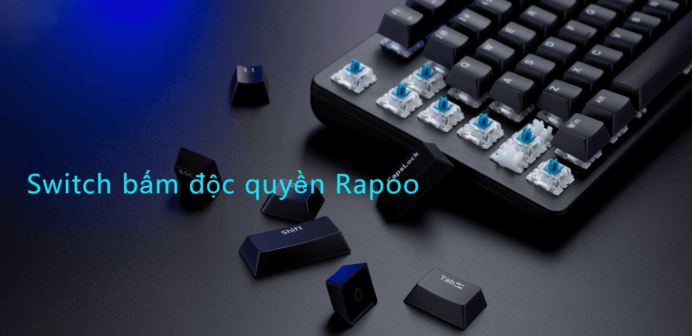 Bàn phím cơ không dây Rapoo V500 PRO-87 TKL Black Switch (Không Led) 3
