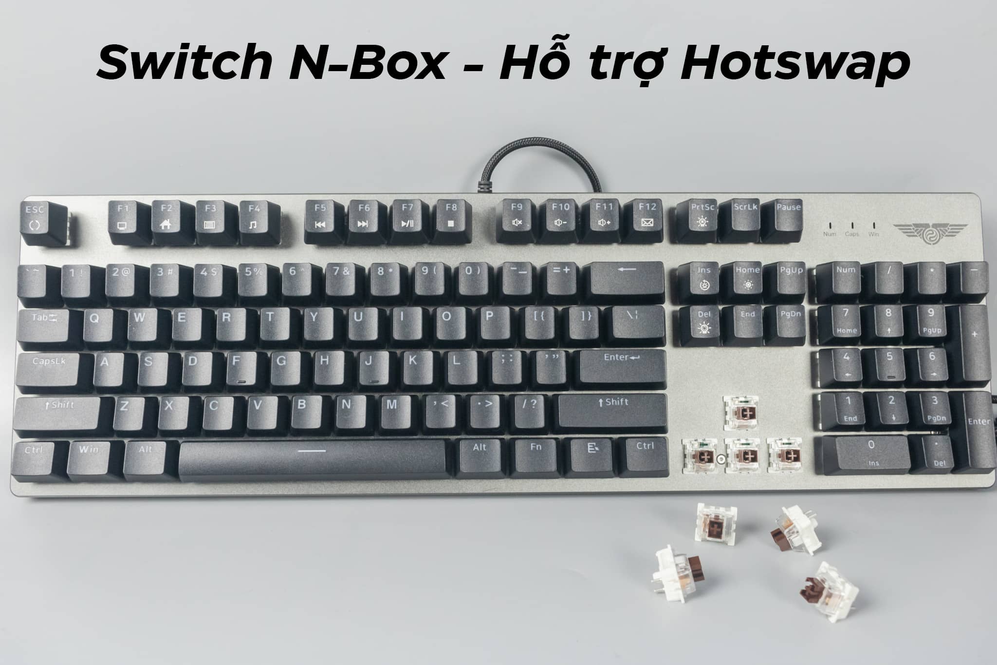 Bàn phím cơ Newmen GE369R Red switch (USB/Hot swap/Led RGB) 3