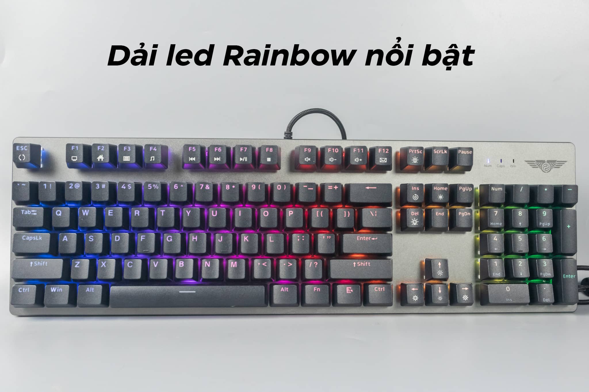 Bàn phím cơ Newmen GM369 Blue switch (USB/Hot swap/Led Rainbow) 5