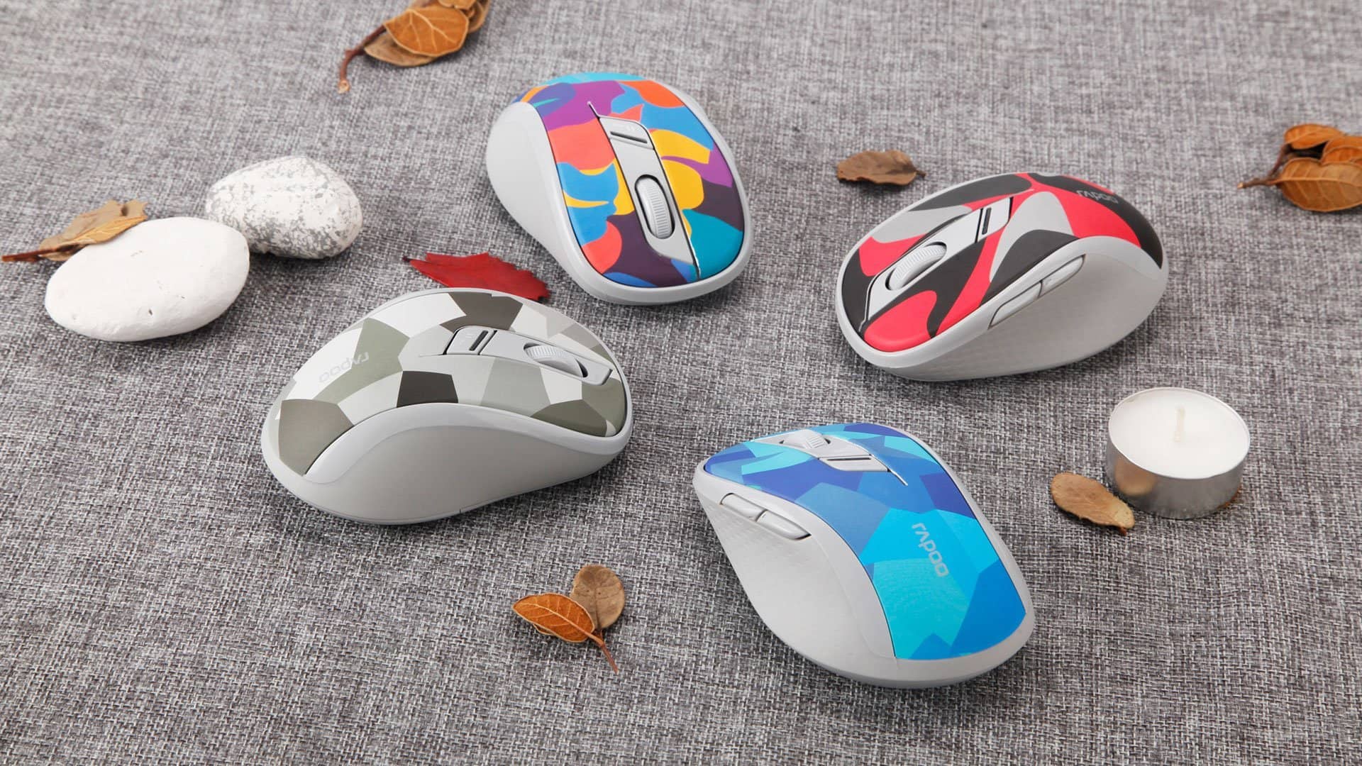 Chuột không dây Rapoo M500 Silent màu xanh 1