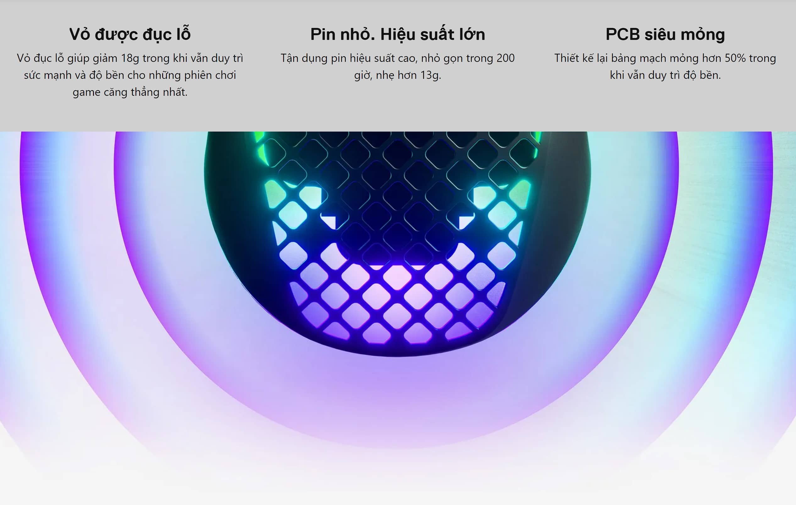 Chuột gaming không dây SteelSeries AEROX 3 WIRELESS 2022 Edition 62612