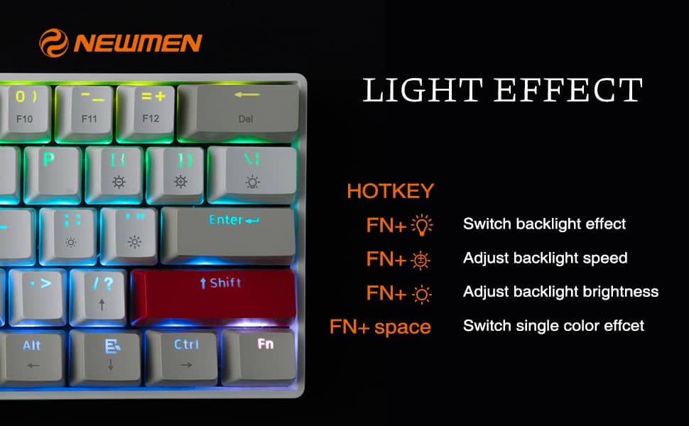 Bàn phím không dây Newmen GM610 RGB Dual mode