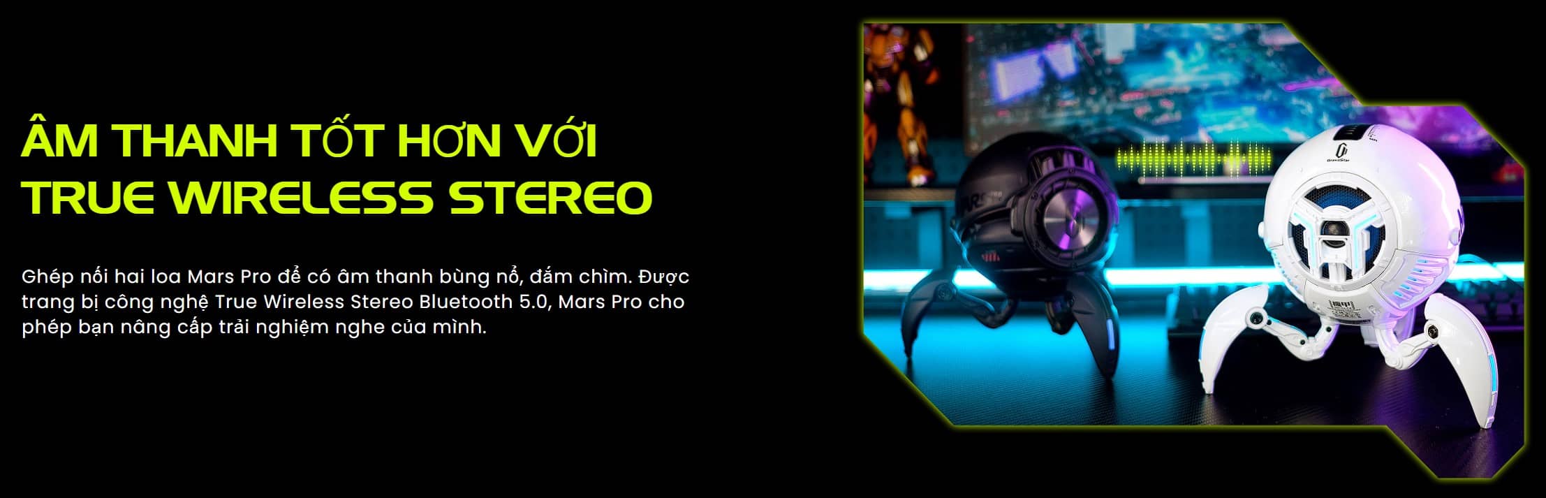 Loa GravaStar Mars Pro - Màu trắng