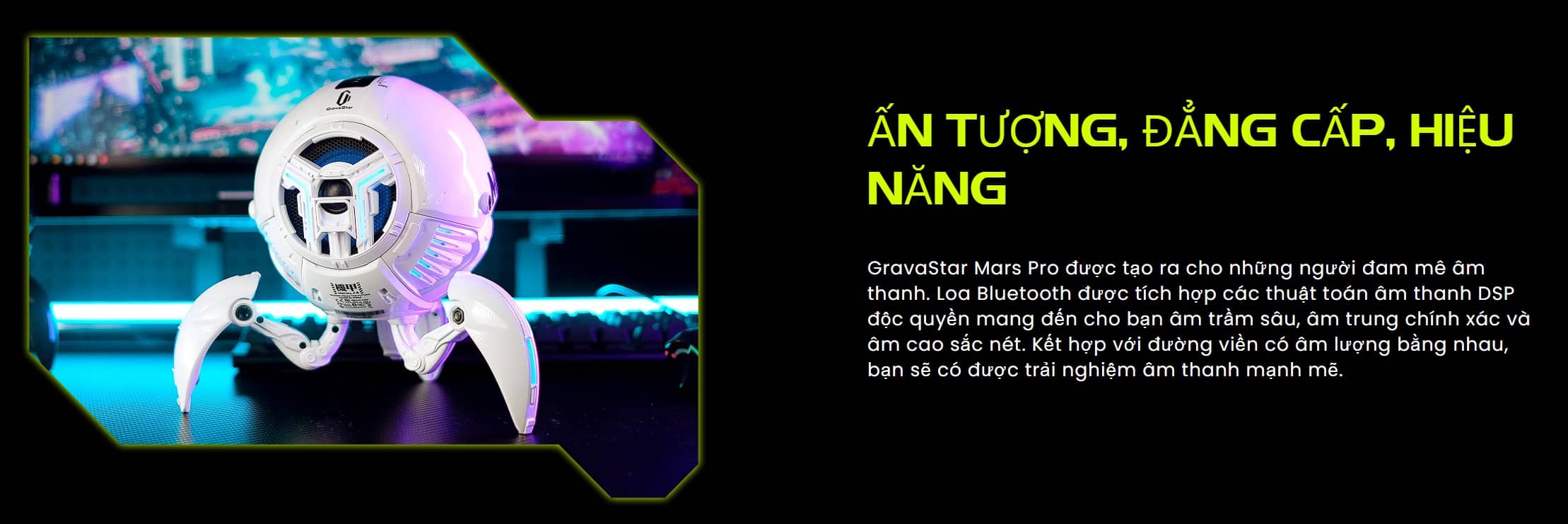 Loa GravaStar Mars Pro - Màu trắng