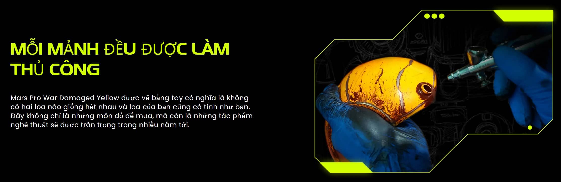 Loa GravaStar Mars Pro - Màu vàng (War Damaged Yellow)