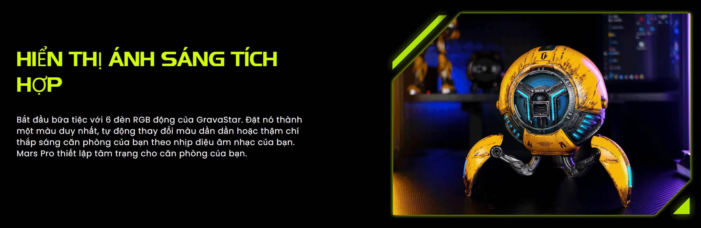 Loa GravaStar Mars Pro - Màu vàng (War Damaged Yellow)