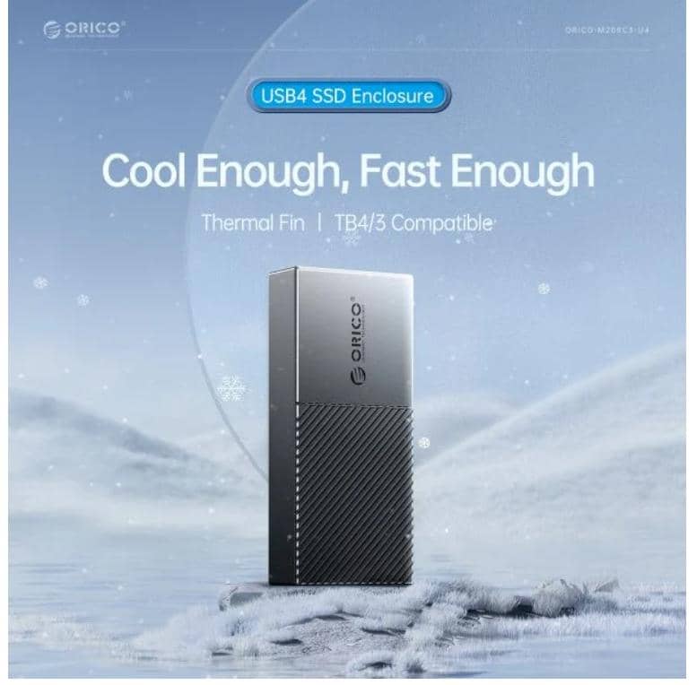 Hộp ổ cứng SSD ORICO M.2 NVME TypeC M206C3-G2-GY Tốc độ 10Gbps Màu Bạc