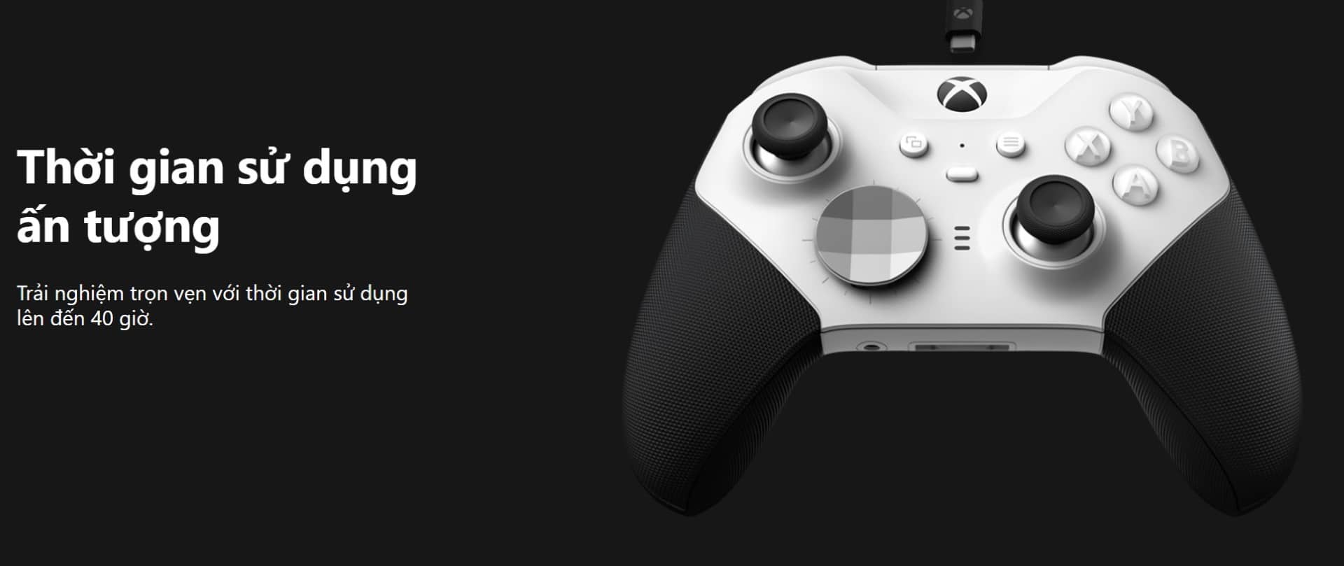 Tay cầm chơi game không dây Microsoft Xbox One Elite Series 2 - Core - Màu Trắng