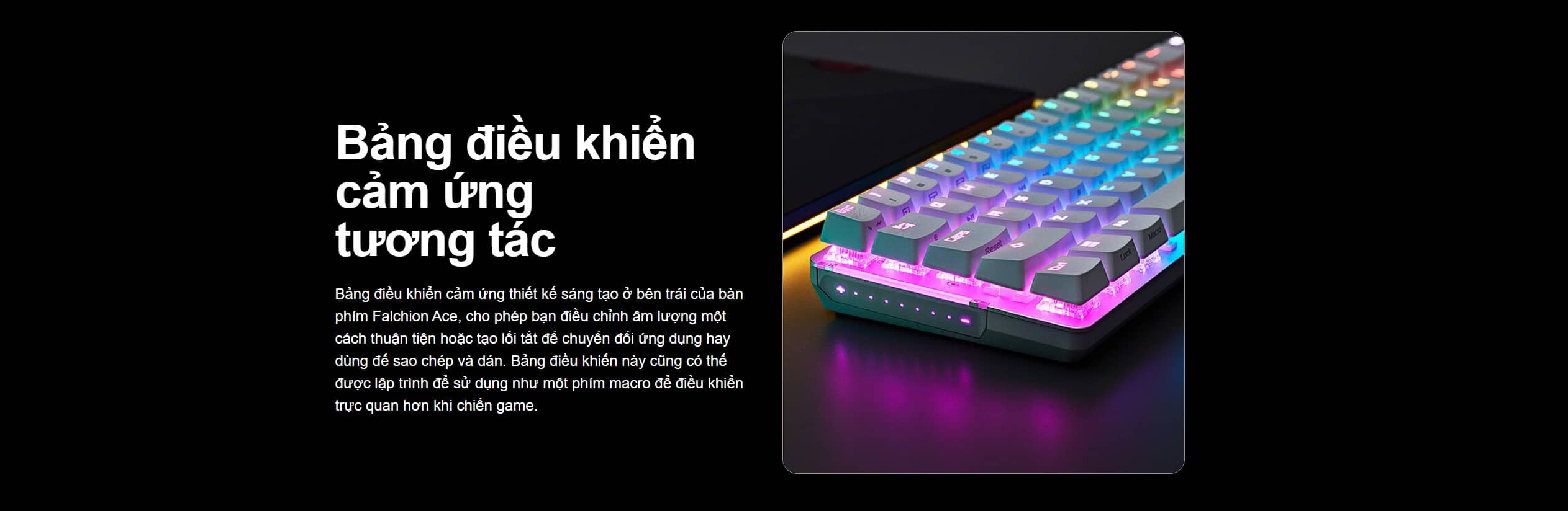 Bàn phím Gaming Asus ROG Falchion Ace Wired RGB White 90MP0346-BKUA10