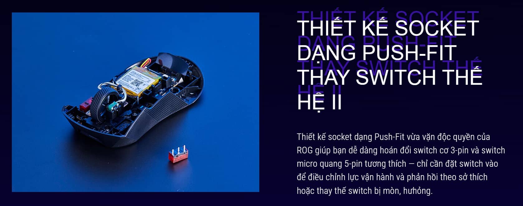 Chuột Gaming không dây ASUS ROG Gladius III Wireless AimPoint White 90MP02Y0-BMUA10