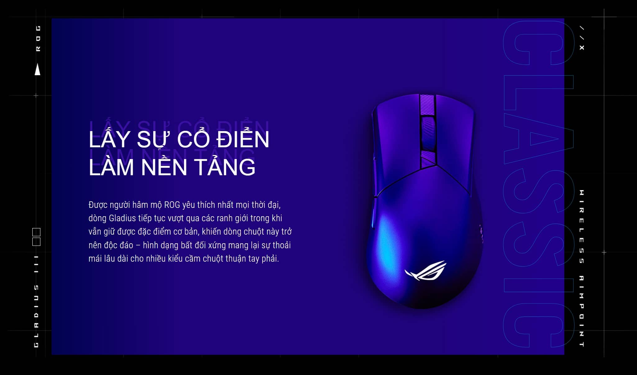 Chuột Gaming không dây ASUS ROG Gladius III Wireless AimPoint White 90MP02Y0-BMUA10