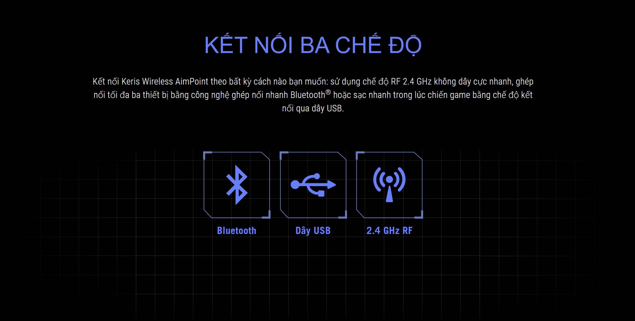 Chuột Gaming không dây ASUS ROG KERIS Wireless AimPoint White 90MP02V0-BMUA10