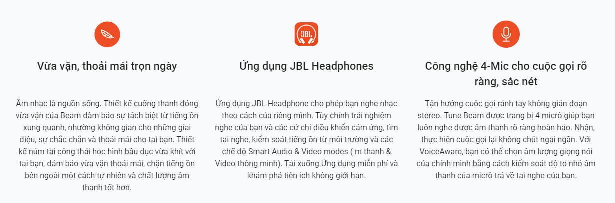Tai nghe Bluetooth True Wireless JBL Tune Beam 5